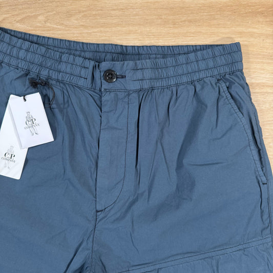 CP Company 50 Fili Stretch Cargo Shorts in India Ink Castmark