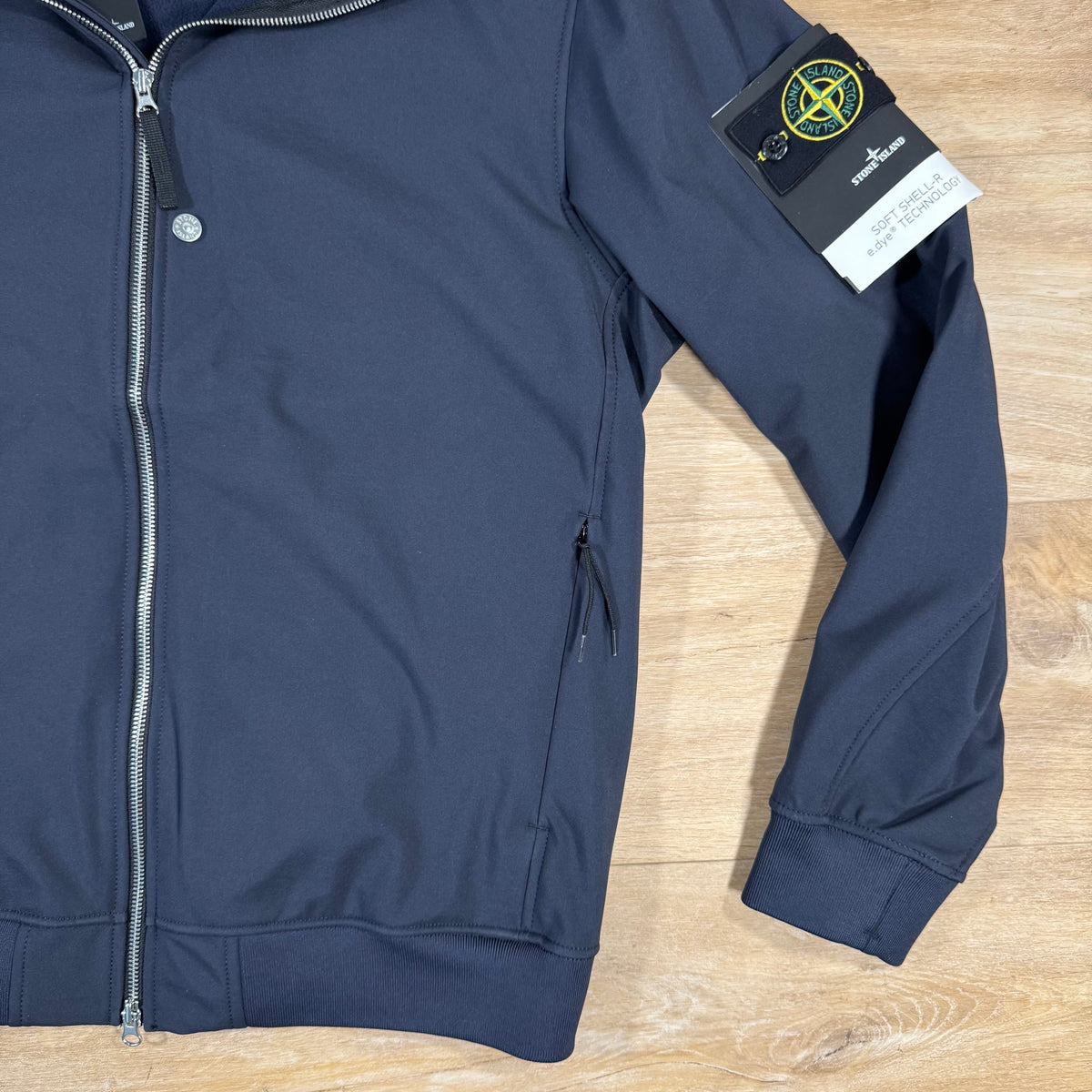 Stone Island Soft Shell-R Jacket in Navy Castmark