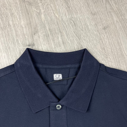 CP Company Piquet Polo Shirt - Navy Castmark