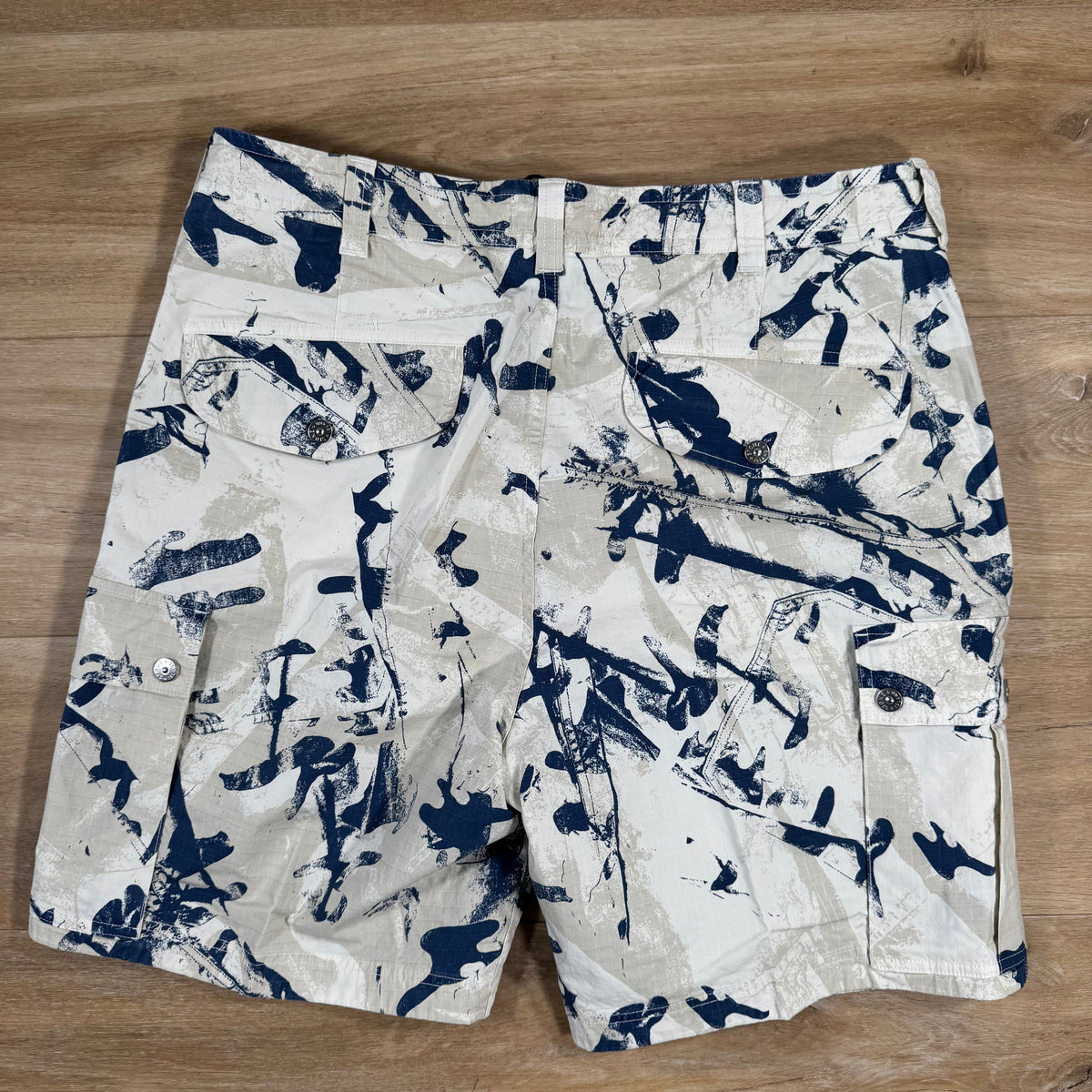 Stone Island Scan Camo On Stretch Ripstop-OVD Bermuda Shorts in Desert Castmark