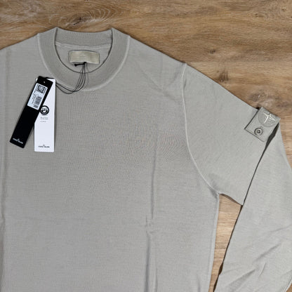 Stone Island Light Pure Wool Ghost Sweatshirt in Beige Castmark