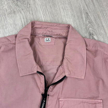 CP Company Zip Overshirt - Mauve Castmark