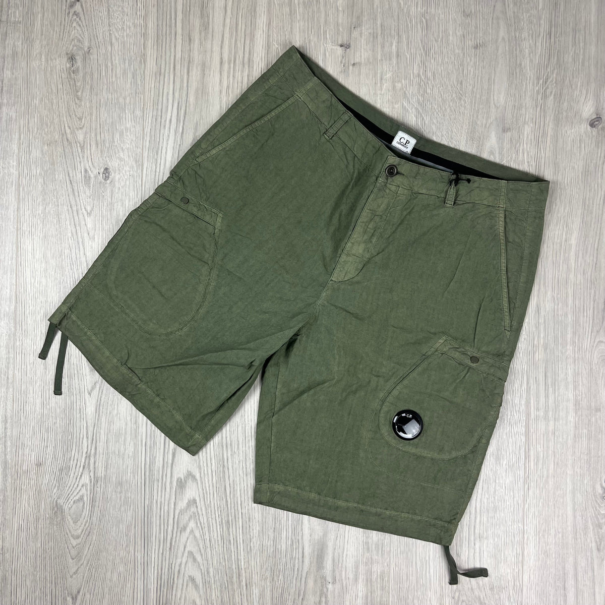 CP Company Cargo Shorts - Bronze Green Castmark