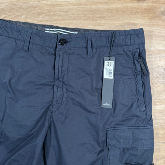 Stone Island Stretch Tela Cargo Bermuda Shorts in Navy Castmark