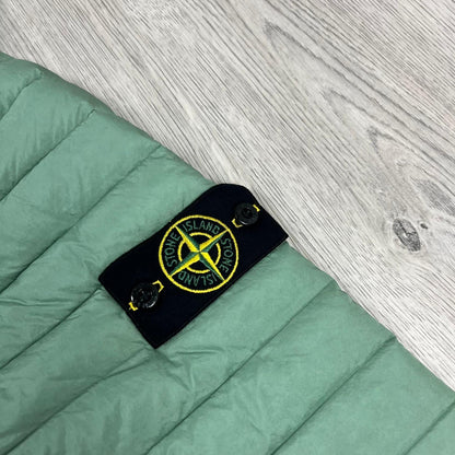 Stone Island Woven Down Jacket - Sage Green Castmark