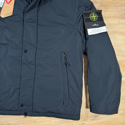 Stone Island Polyester Micro Twill Jacket in Navy Castmark
