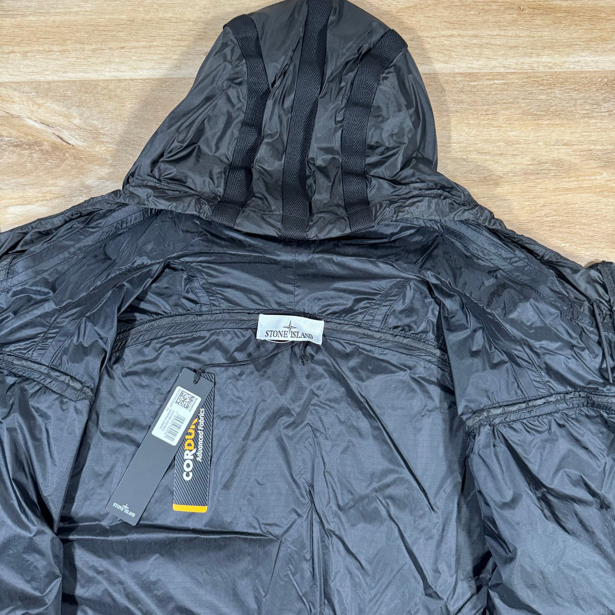 Stone Island Ripstop Light HT Nylon Jacket in Lead Grey Castmark