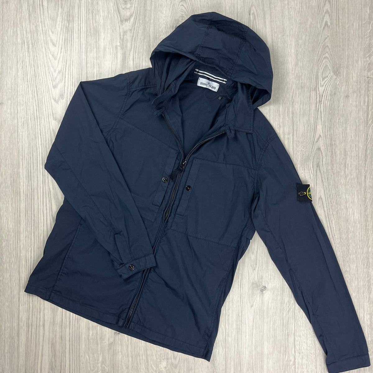 Stone Island Hooded Overshirt - Navy Castmark