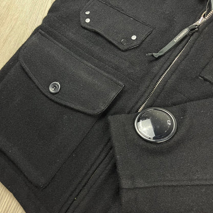 CP Company Duffel Goggle Jacket - Black Castmark