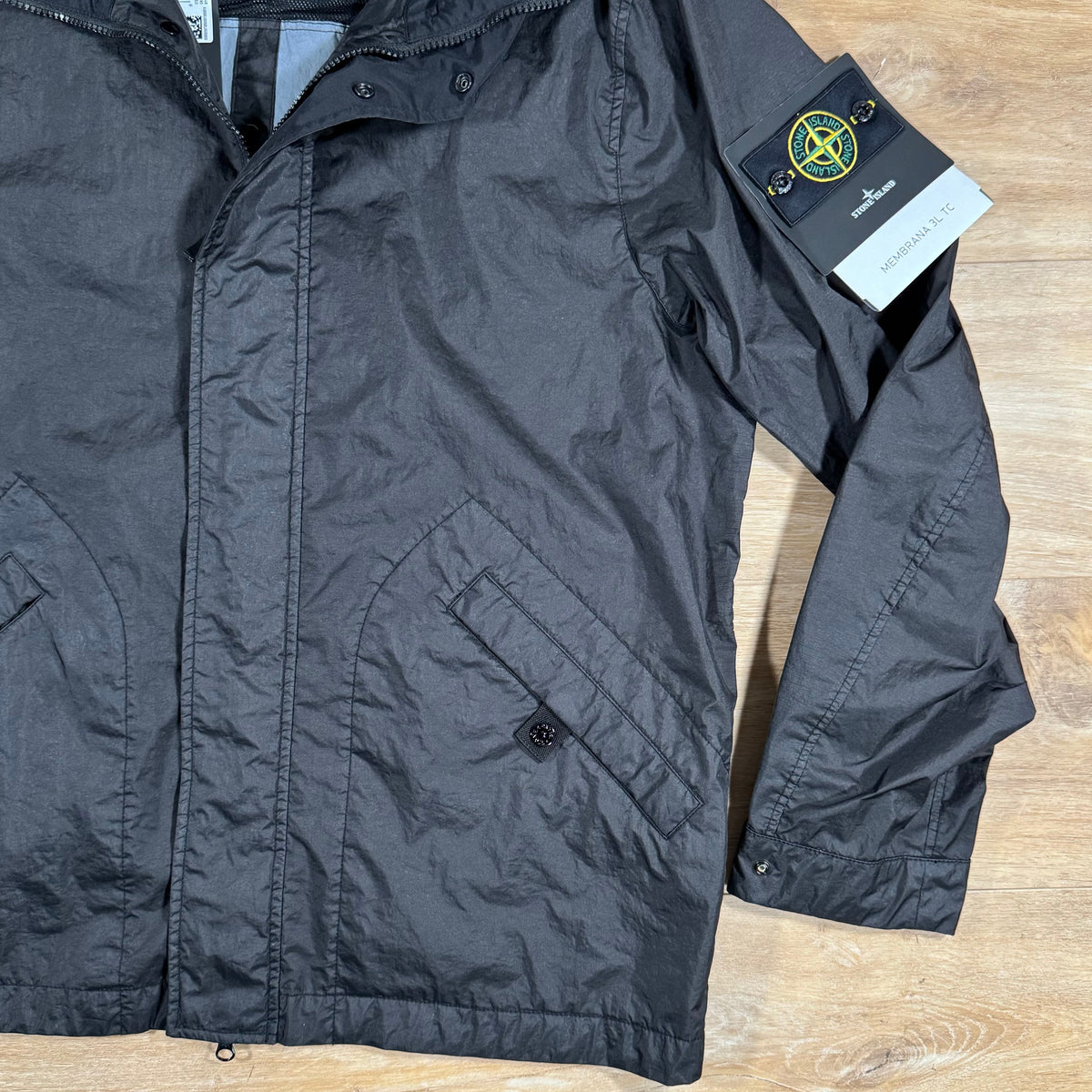 Stone Island Membrana 3L TC Jacket in Black Castmark