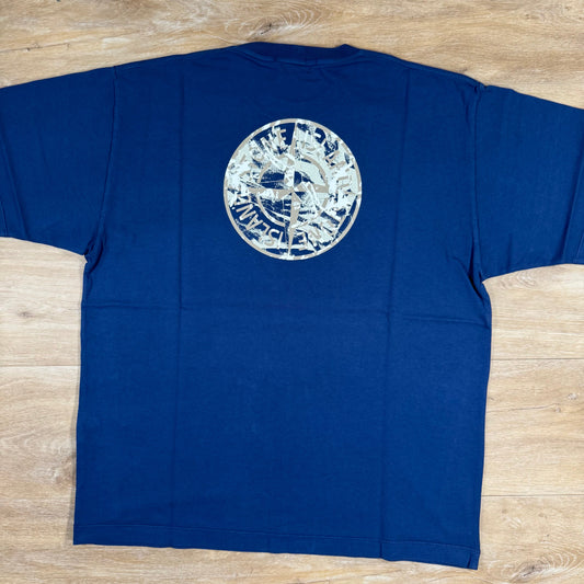 Stone Island Organic Cotton Compass Camo T-Shirt in Marine Blue Castmark