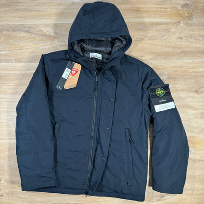 Stone Island Polyester Micro Twill Jacket in Navy Castmark