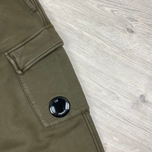 CP Company Raised Fleece Sweatpants - Ivy Green Castmark