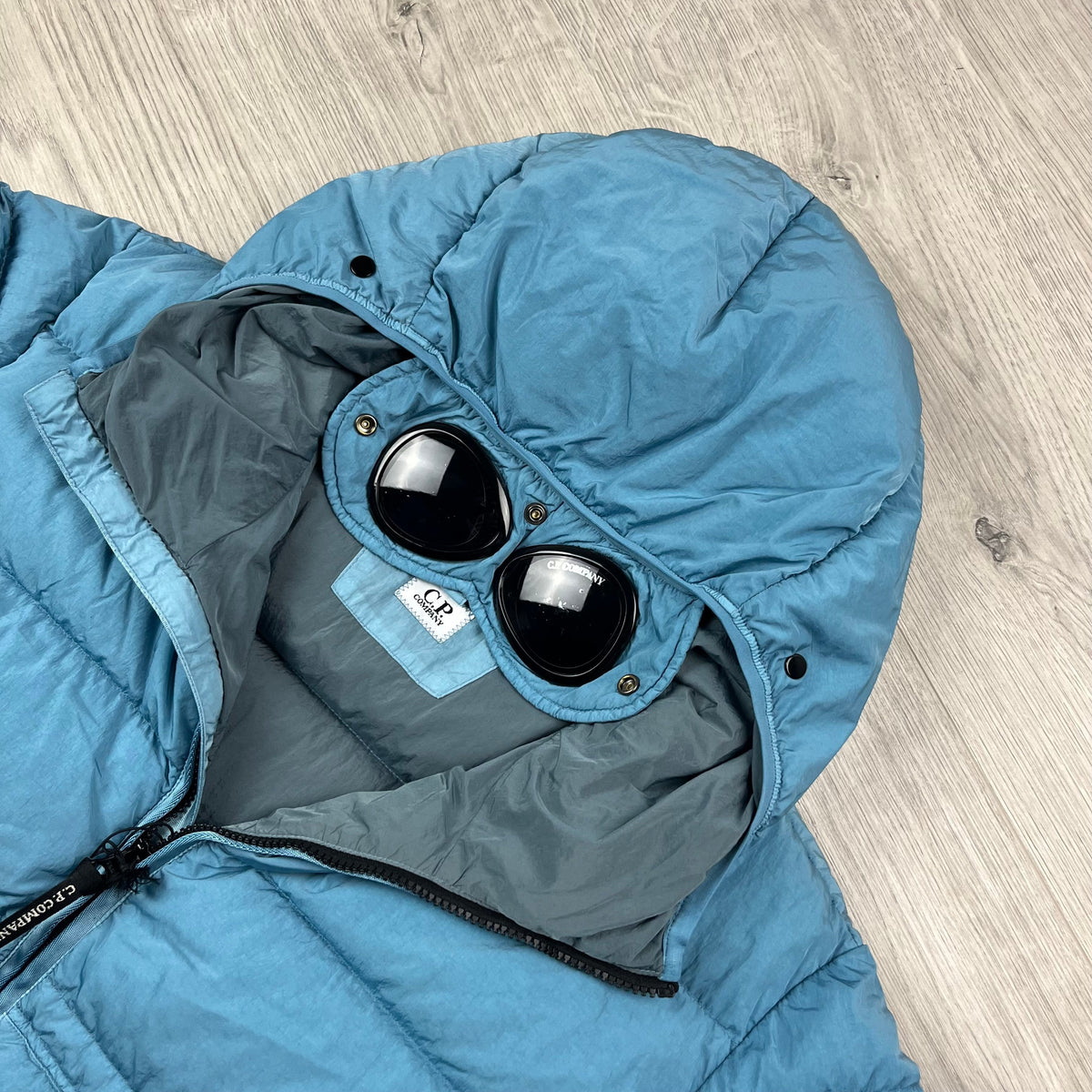 CP Company Chrome Goggle Jacket - Aegean Blue Castmark