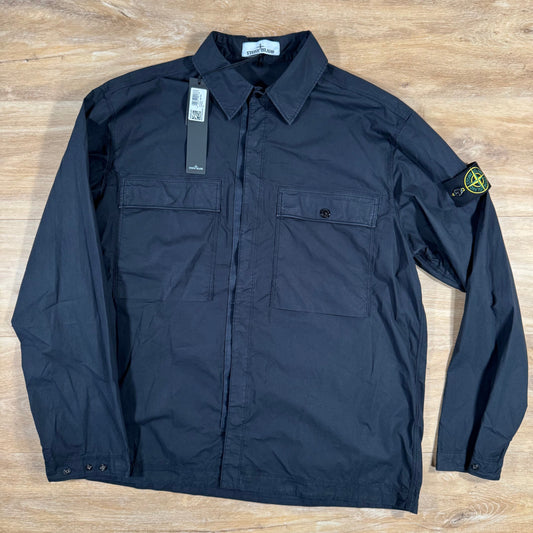 Stone Island Stretch Tela Overshirt in Navy Castmark