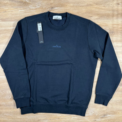 Stone Island Reverse Compass Logo Sweatshirt in Navy Castmark