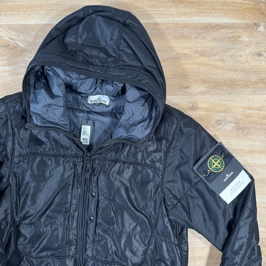 Stone Island Run-Proof Nylon Mesh-TC Reversible Jacket in Black Castmark