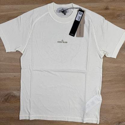 Stone Island Institutional One Print T-Shirt in Ivory Castmark