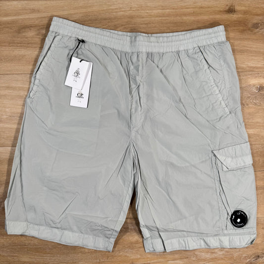 CP Company Chrome-R Cargo Shorts in Blue Fox - Grey Castmark