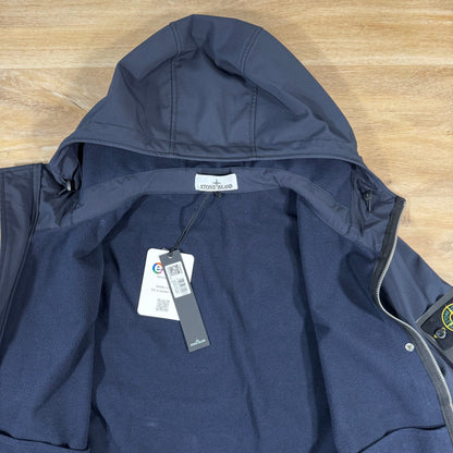 Stone Island Soft Shell-R Jacket in Navy Castmark
