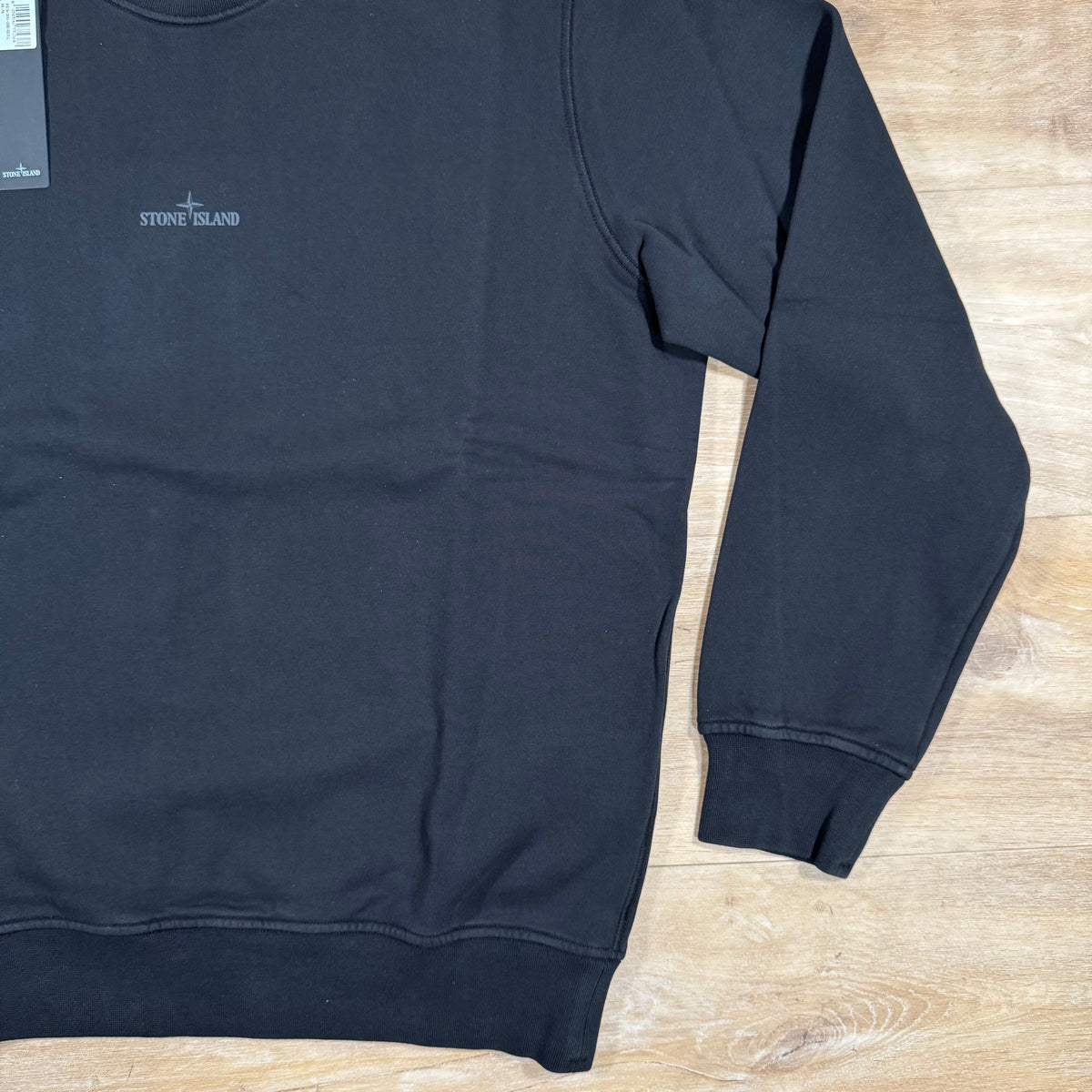 Stone Island Reverse Compass Logo Sweatshirt in Black Castmark