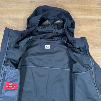 CP Company Shell-R Goggle Jacket in Navy Castmark