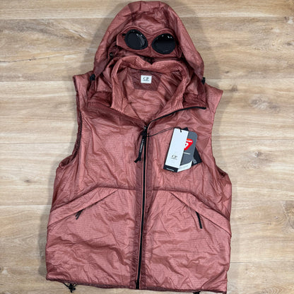 CP Company Nada Shell Primaloft Goggle Vest in Canyon Clay - Pink Castmark