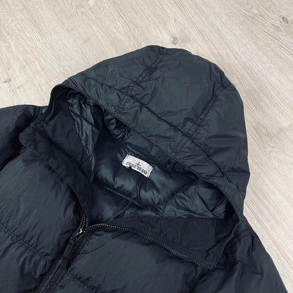 Stone Island Crinkle Reps Down Jacket - Black Castmark