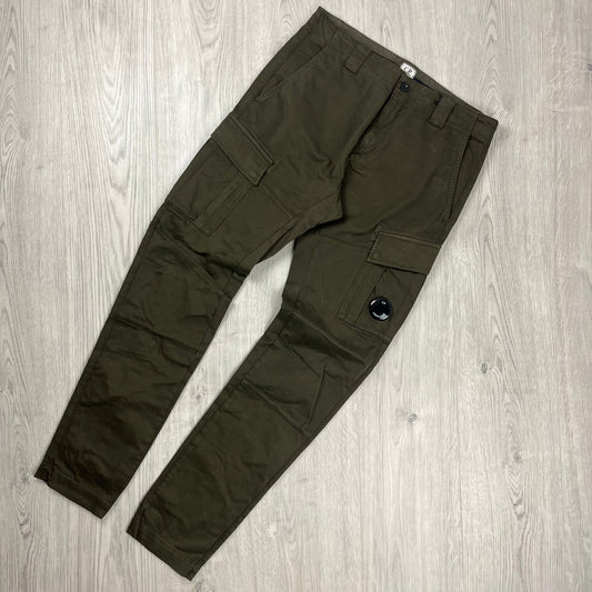 CP Company Cargo Trousers - Ivy Green Castmark
