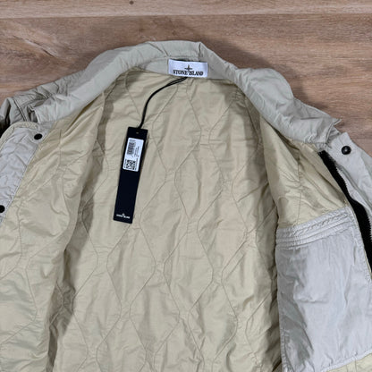 Stone Island 50 Fili Nylon Overshirt in Plaster Castmark
