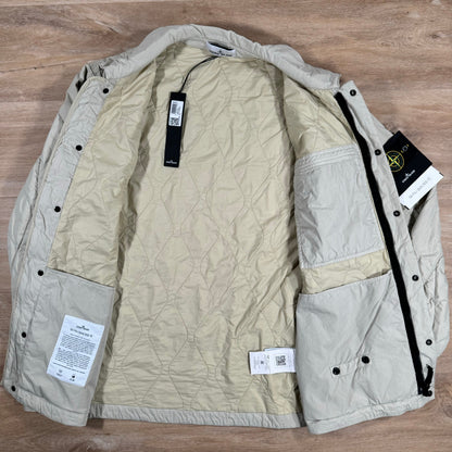 Stone Island 50 Fili Nylon Overshirt in Plaster Castmark