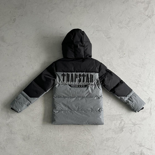Trapstar Decoded Puffer Jacket - Grey/Black