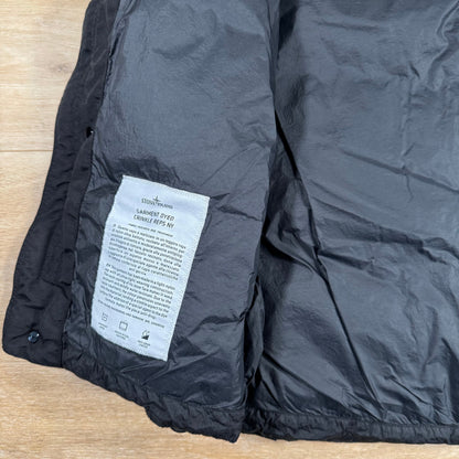 Stone Island Crinkle Reps NY Nylon Down Vest in Black Castmark