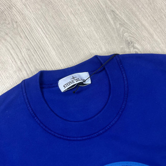 Stone Island Embroidered Sweatshirt - Blue Castmark