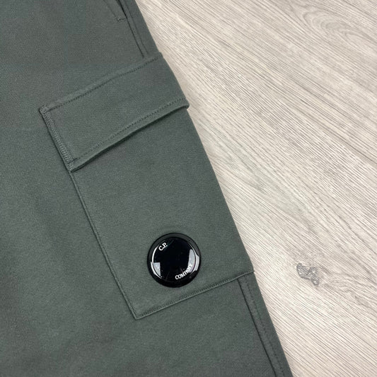 CP Company Raised Fleece Sweatpants - Dark Shadow Castmark