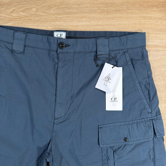 CP Company 50 Fili Stretch Cargo Shorts in India Ink Castmark