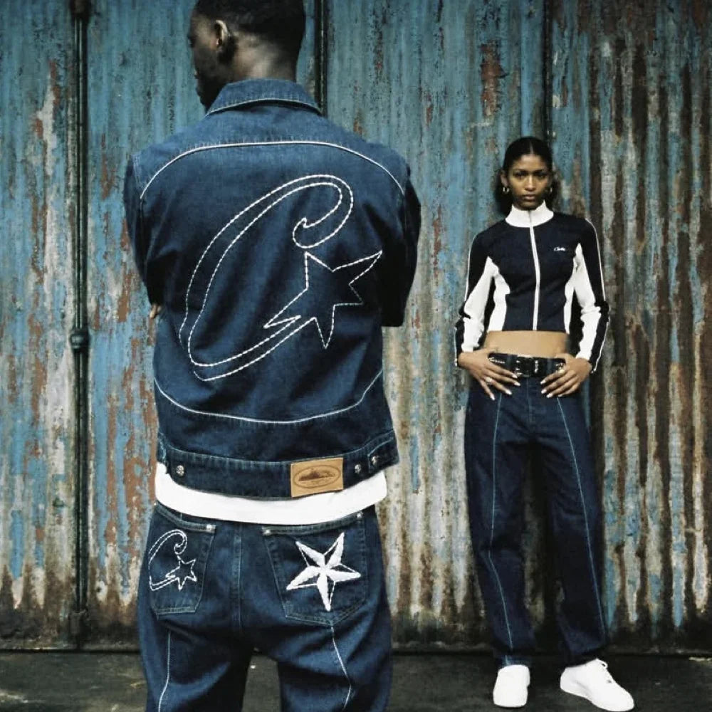 CORTEIZ C-Star Denim Jacket - Dark Blue