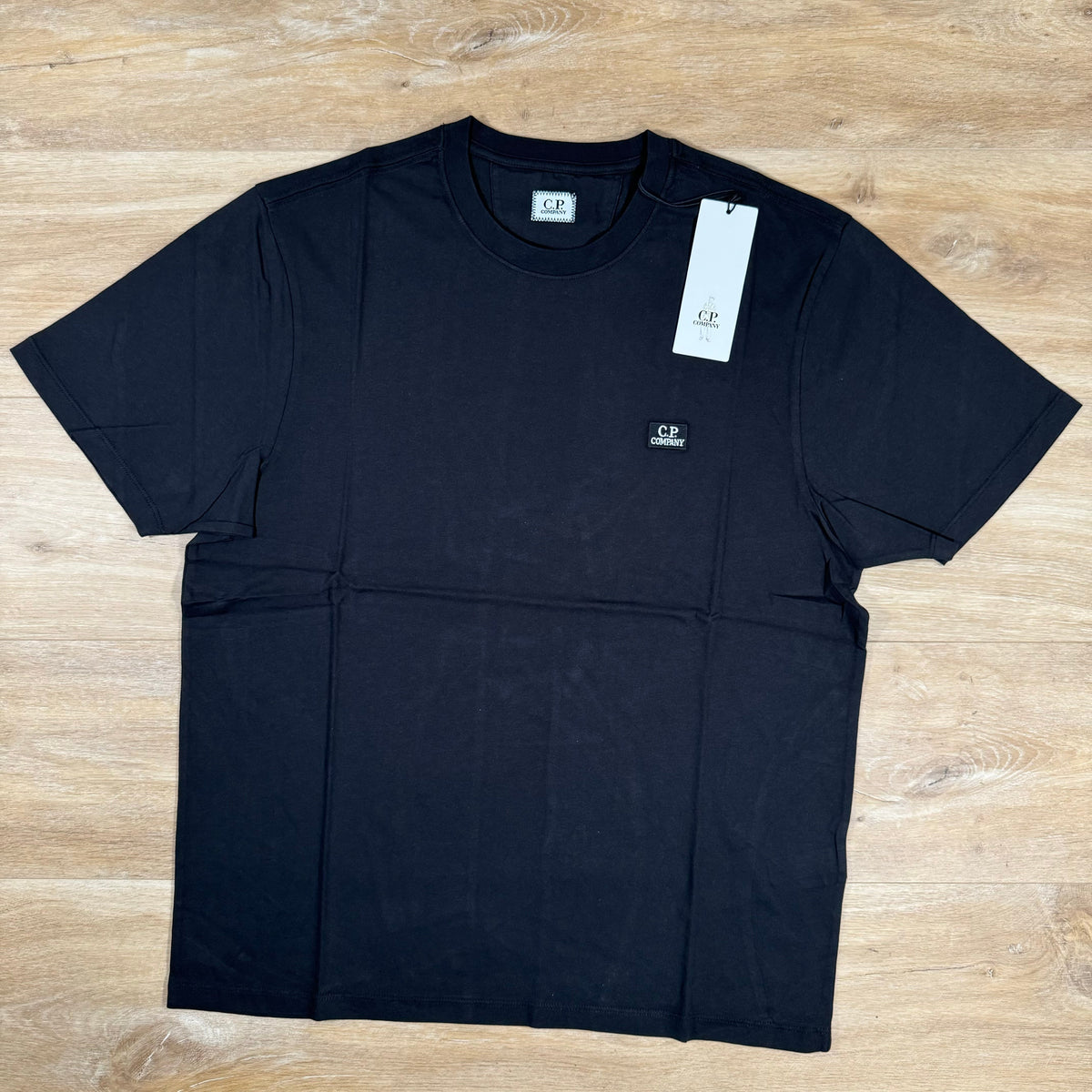 CP Company Logo Patch T-Shirt in Black Castmark