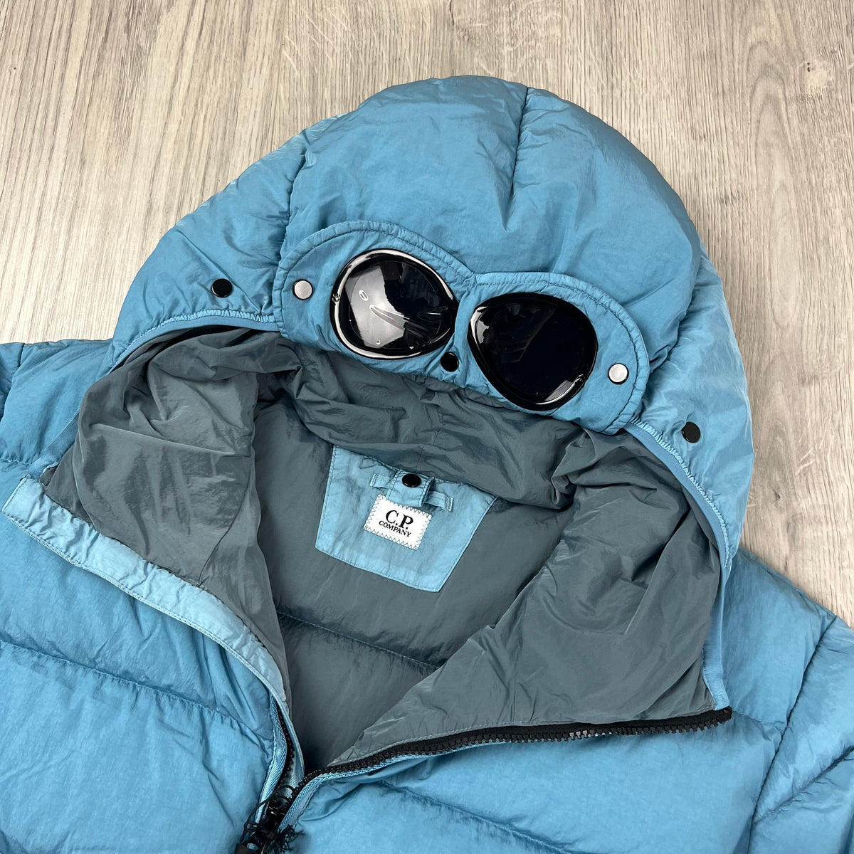 CP Company Chrome Goggle Jacket - Aegean Blue Castmark