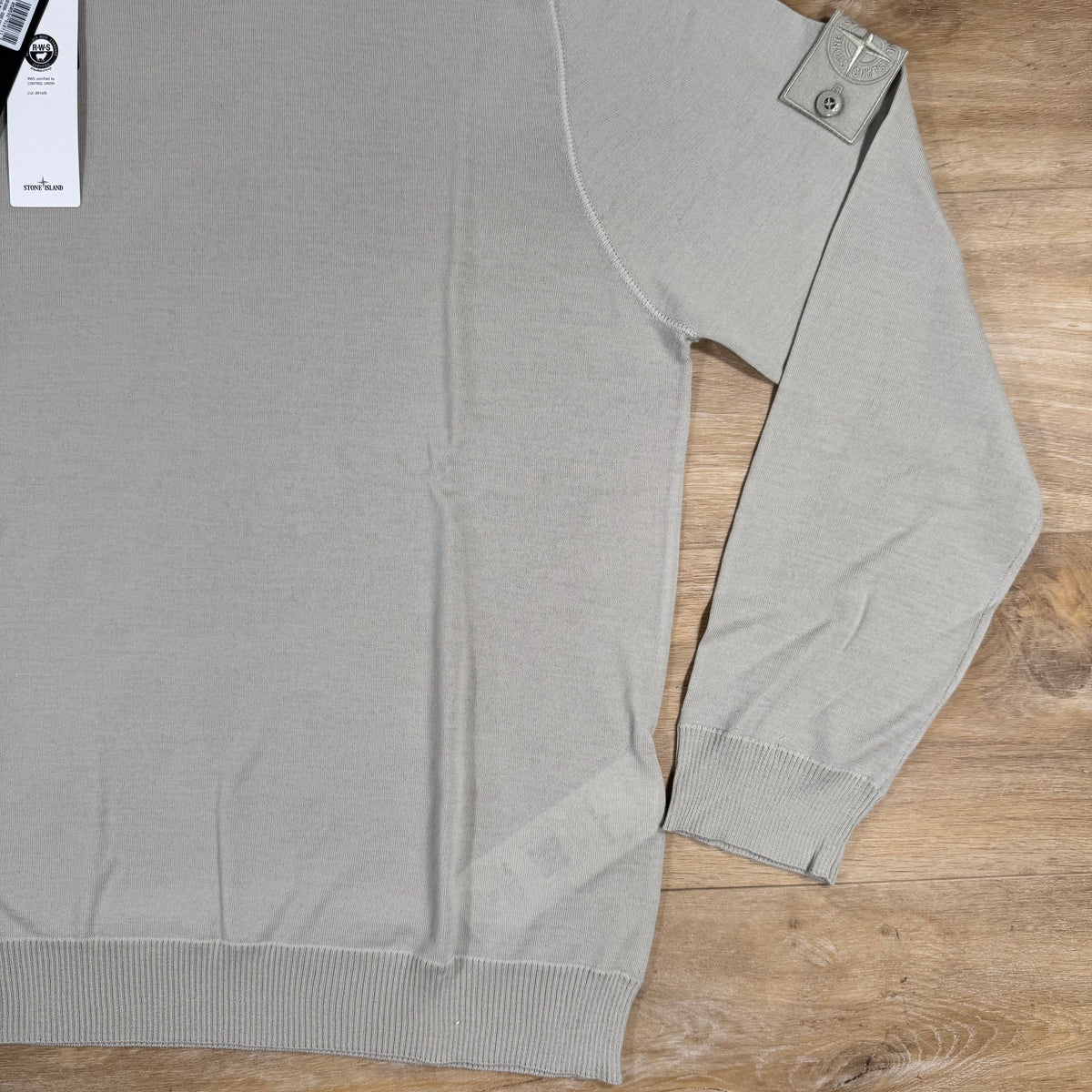 Stone Island Light Pure Wool Ghost Sweatshirt in Beige Castmark