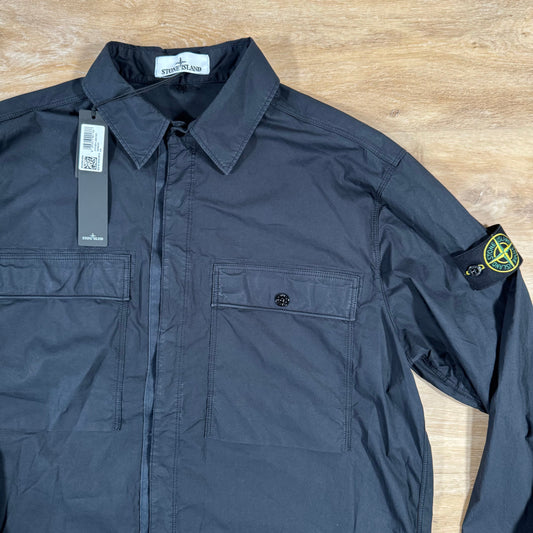 Stone Island Stretch Tela Overshirt in Navy Castmark