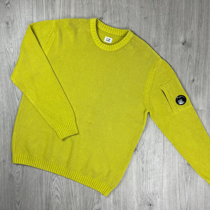 CP Company Chenille Sweatshirt - Green Sheen Castmark