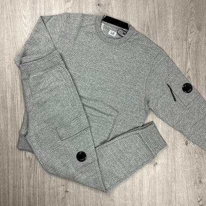 CP Company Raised Fleece Tracksuit - Grey Castmark