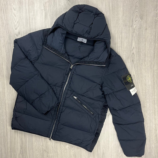 Stone Island Nylon Down Jacket - Navy Castmark