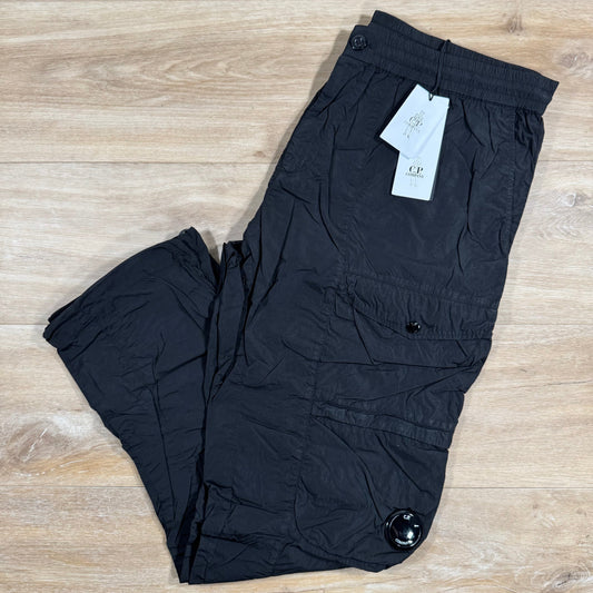 CP Company Chrome-R Cargo Lens Pants in Black Castmark