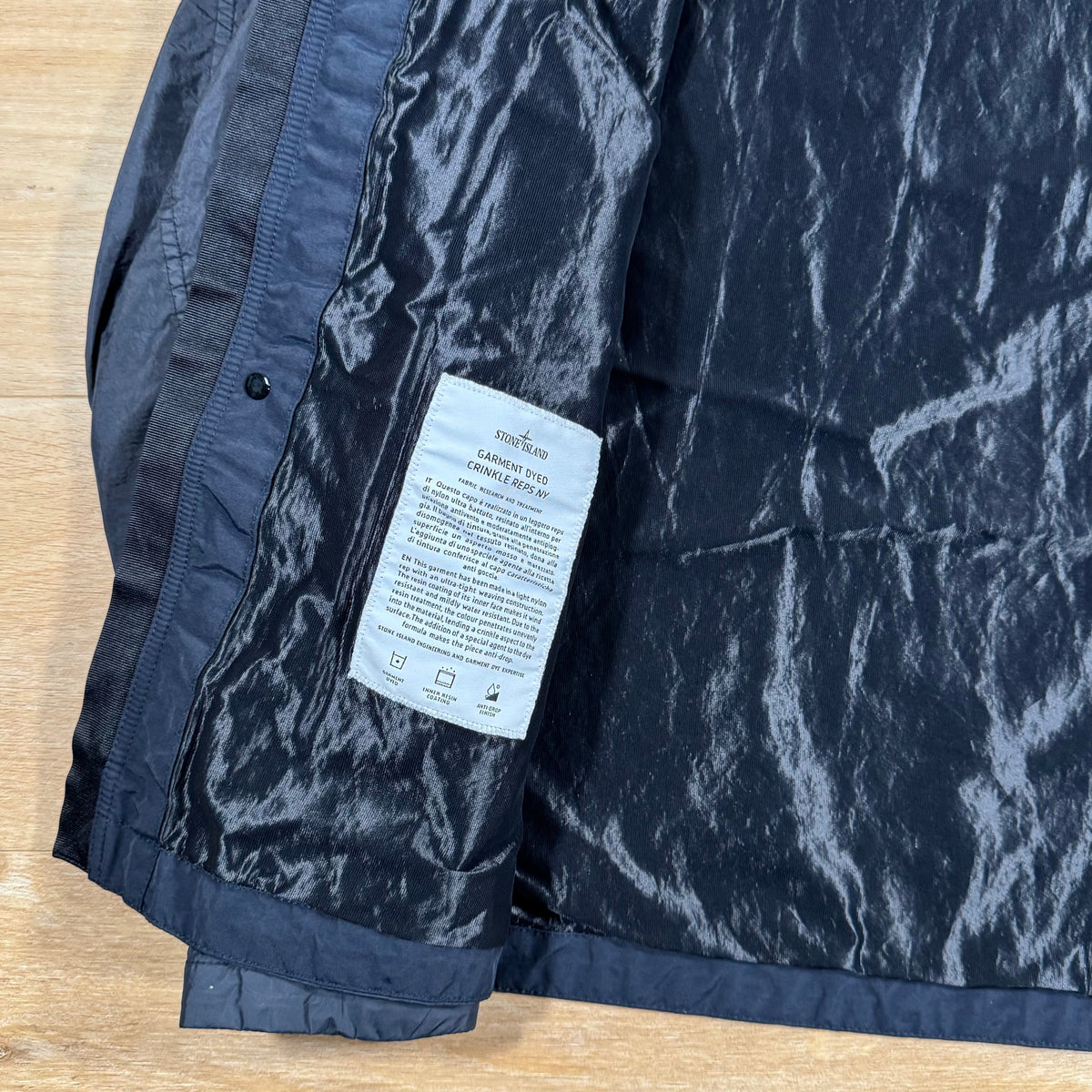 Stone Island Crinkle Reps R-NY Jacket in Navy Castmark