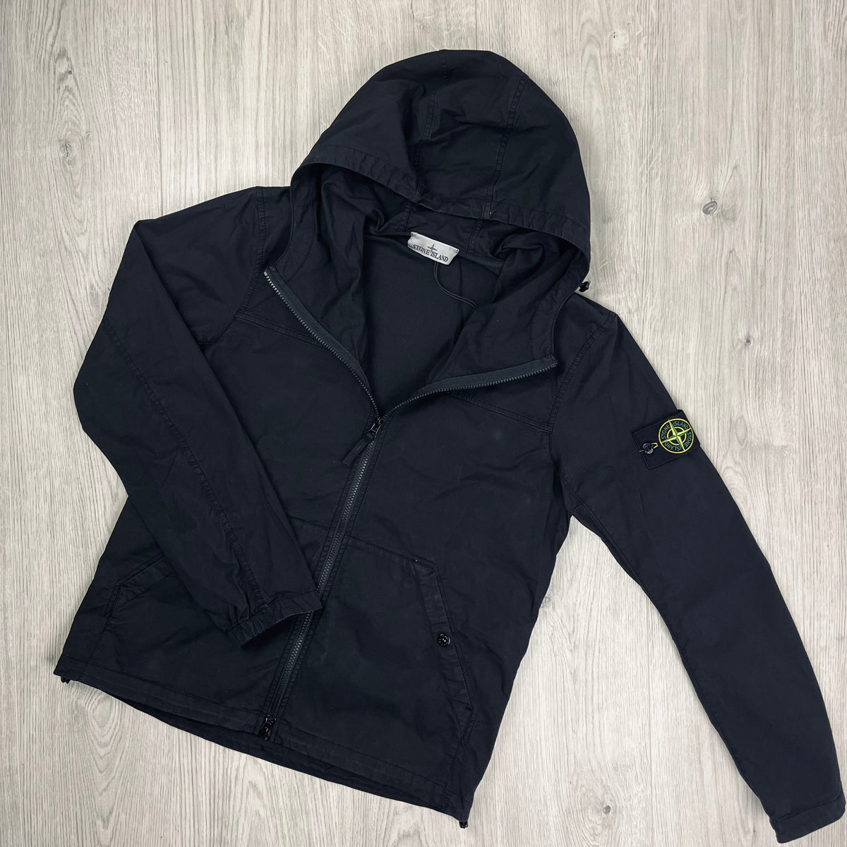 Stone Island Hooded Overshirt - Black Castmark