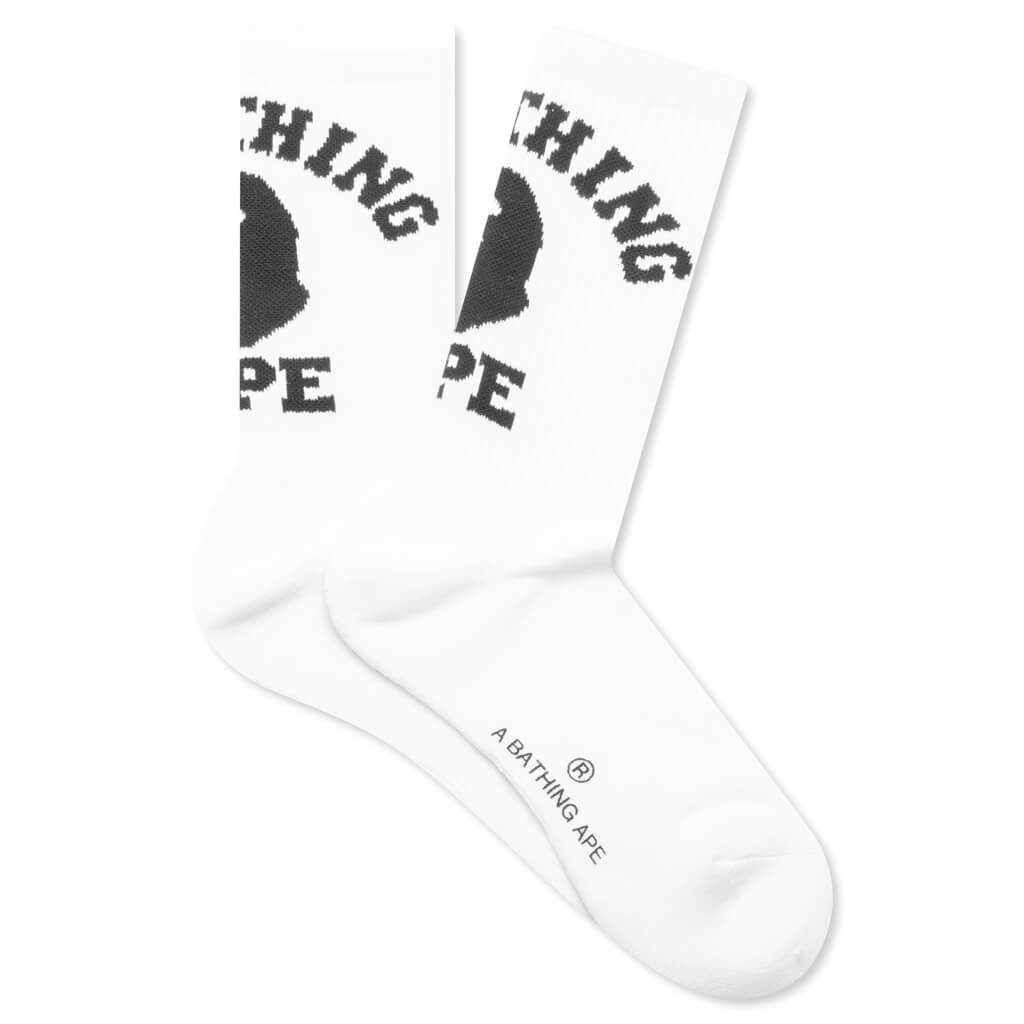 College Socks - White