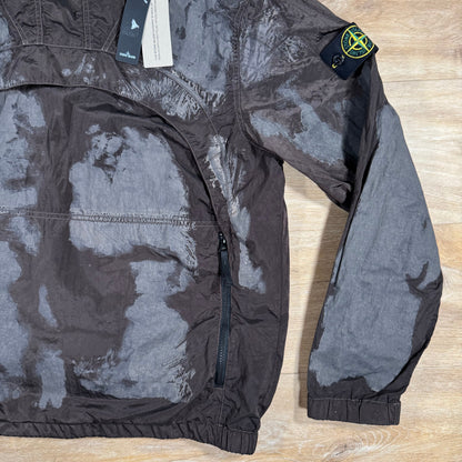 Stone Island Hand Painted Camo Nylon Metal Smock Jacket in Military Green Castmark