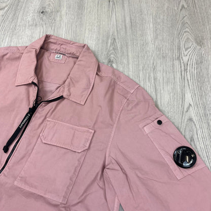 CP Company Zip Overshirt - Mauve Castmark